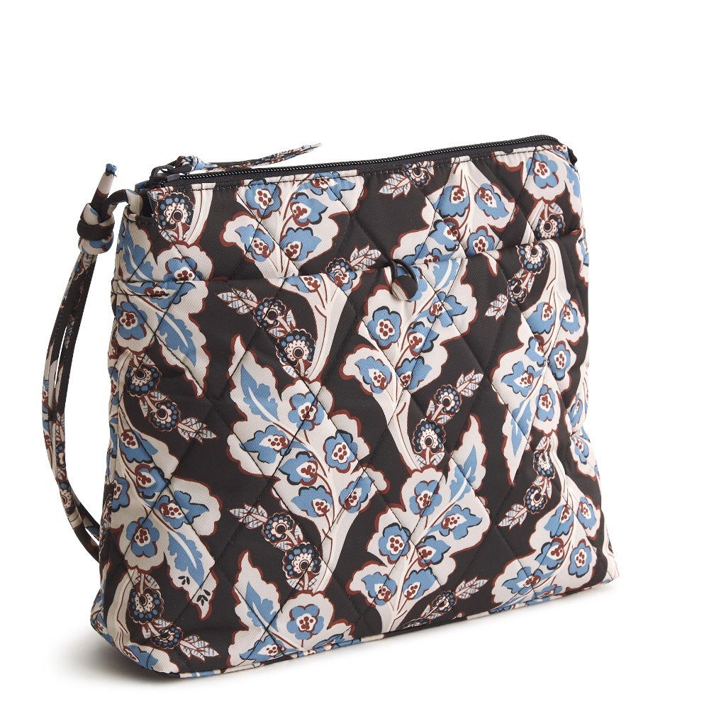 Vera Bradley NWT Original Hipster Light Blue Floral Quilted Crossbody Bag